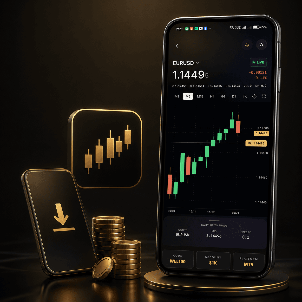 Download the YoPips mobile trading app