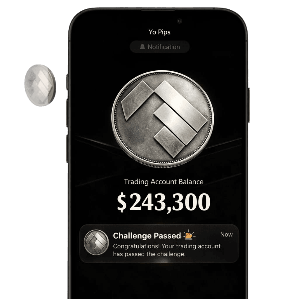 Yo Pips Mobile App showing trading screens