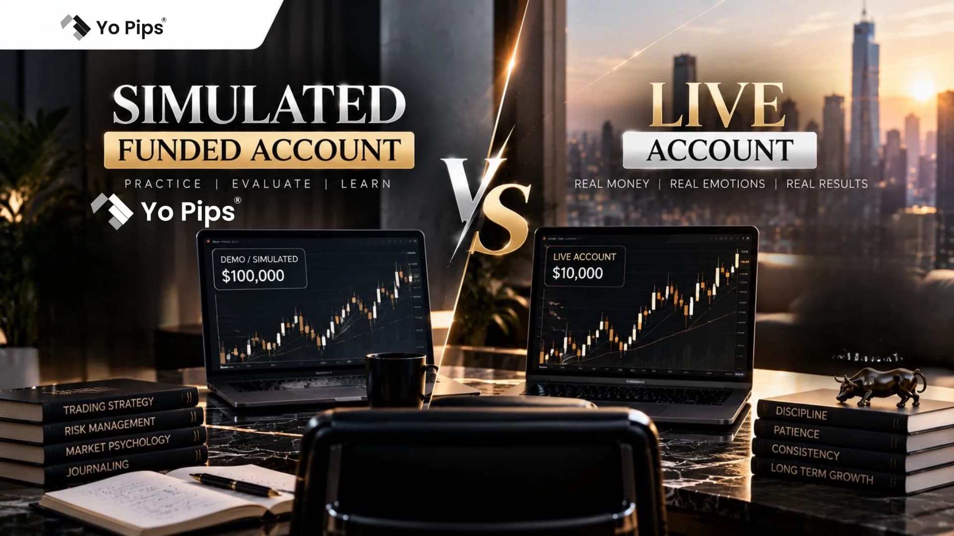 Simulated Funded Account VS Live Account | YoPips