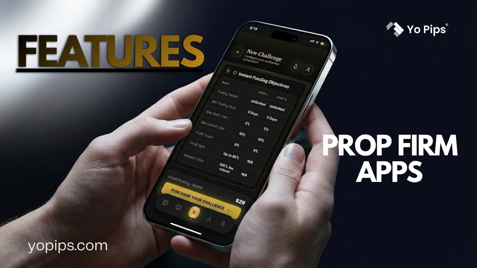 Features of Prop Firm Application