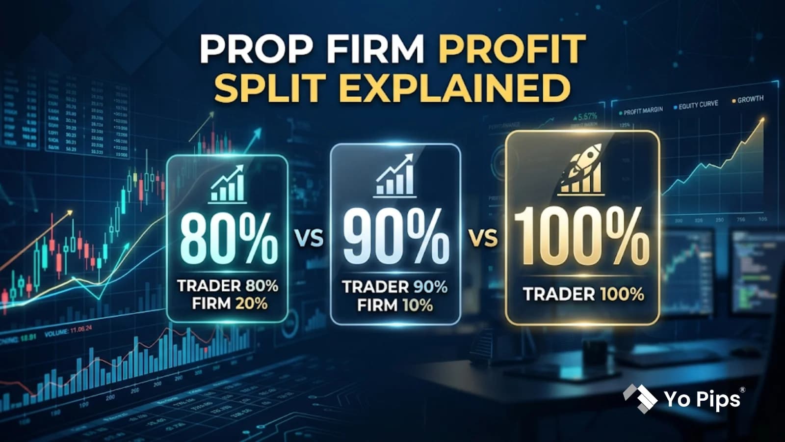 Prop Firm Profit Split Explained — Why 80% vs 90% vs 100% Matters